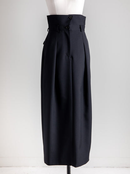 Greta / first step skirt （BLACK/OFF-WHITE)