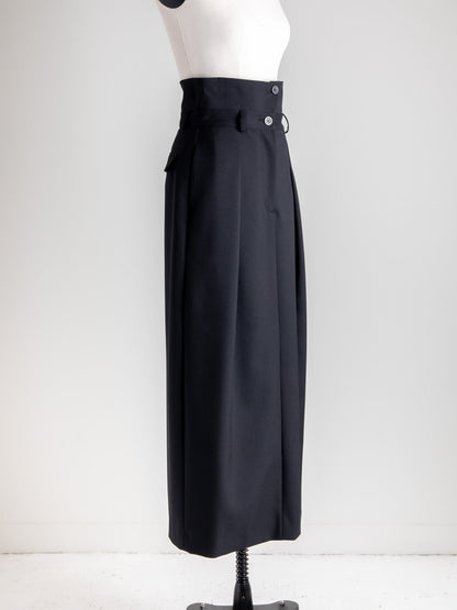 Greta / first step skirt （BLACK/OFF-WHITE)