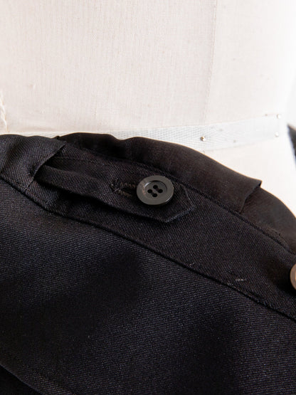 Greta / first step skirt （BLACK/OFF-WHITE)