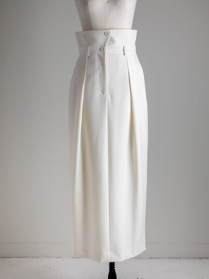 【予約販売】Greta / first step skirt （BLACK/OFF-WHITE)