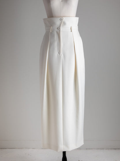 Greta / first step skirt （BLACK/OFF-WHITE)