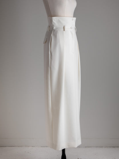 【予約販売】Greta / first step skirt （BLACK/OFF-WHITE)