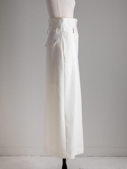【予約販売】Greta / first step skirt （BLACK/OFF-WHITE)