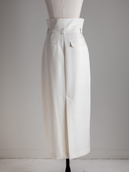 【予約販売】Greta / first step skirt （BLACK/OFF-WHITE)