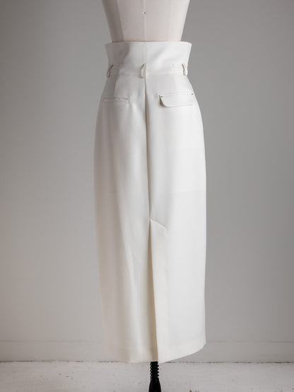 Greta / first step skirt （BLACK/OFF-WHITE)