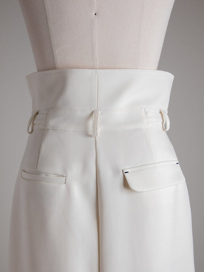 Greta / first step skirt （BLACK/OFF-WHITE)