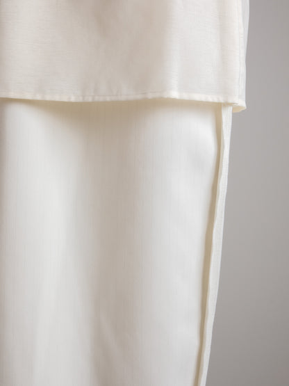 【予約販売】Greta / first step skirt （BLACK/OFF-WHITE)