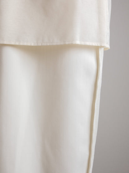 Greta / first step skirt （BLACK/OFF-WHITE)