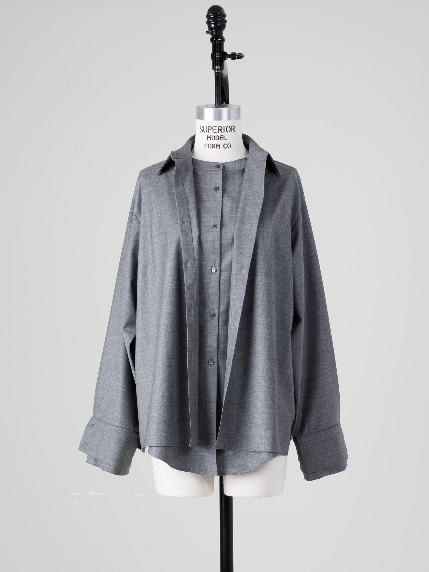 Mariela/double layered shirt jacket