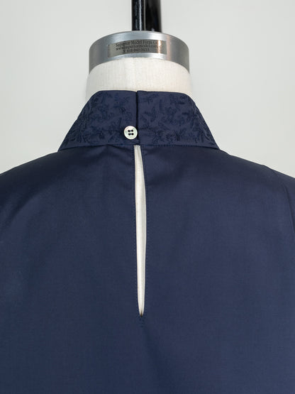 【予約販売】Valentina / blooming embroidery blouse (NAVY×NAVY / WHITE×SMORKY BLUE)