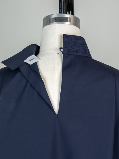 【予約販売】Valentina / blooming embroidery blouse (NAVY×NAVY / WHITE×SMORKY BLUE)
