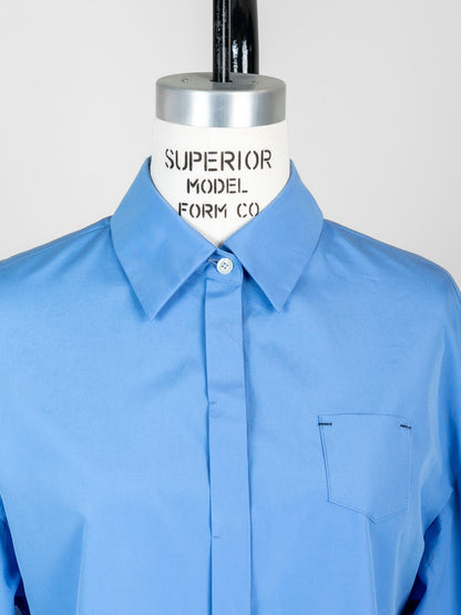 Mia / deres thomas mason 6way sleeve shirt  (STRIPE/ INDIGO / CLEAR BLUE)