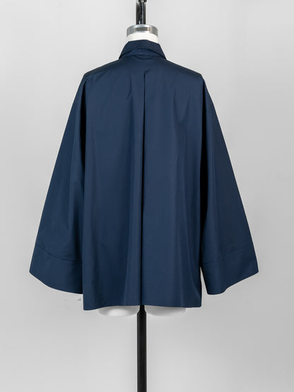 【予約販売】Mia / deres thomas mason 6way sleeve shirt  (STRIPE/ INDIGO / CLEAR BLUE)