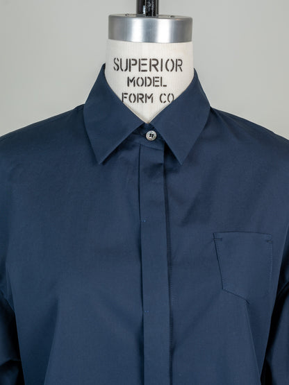 【予約販売】Mia / deres thomas mason 6way sleeve shirt  (STRIPE/ INDIGO / CLEAR BLUE)