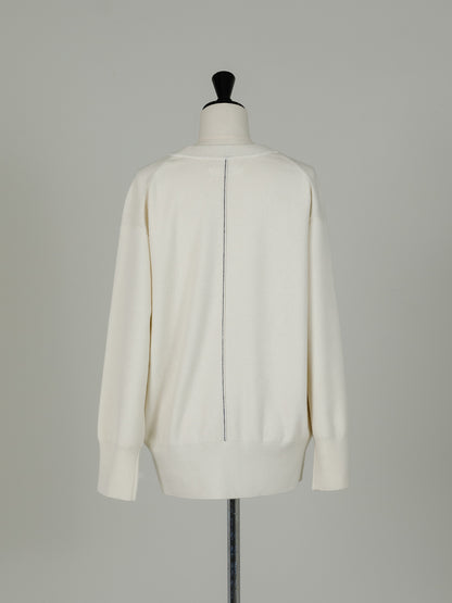 Kalyn/back line crew neck sweater
