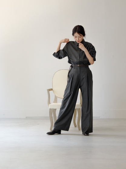 Mariela/double layered shirt jacket Black