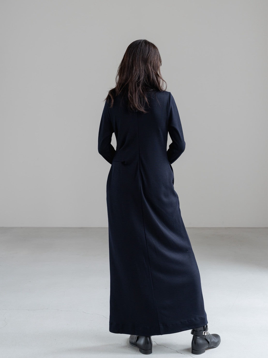 deres デレスrelax drape dress NAVY サイズF ORDER】 Christelle / relax drape dress – deres.online