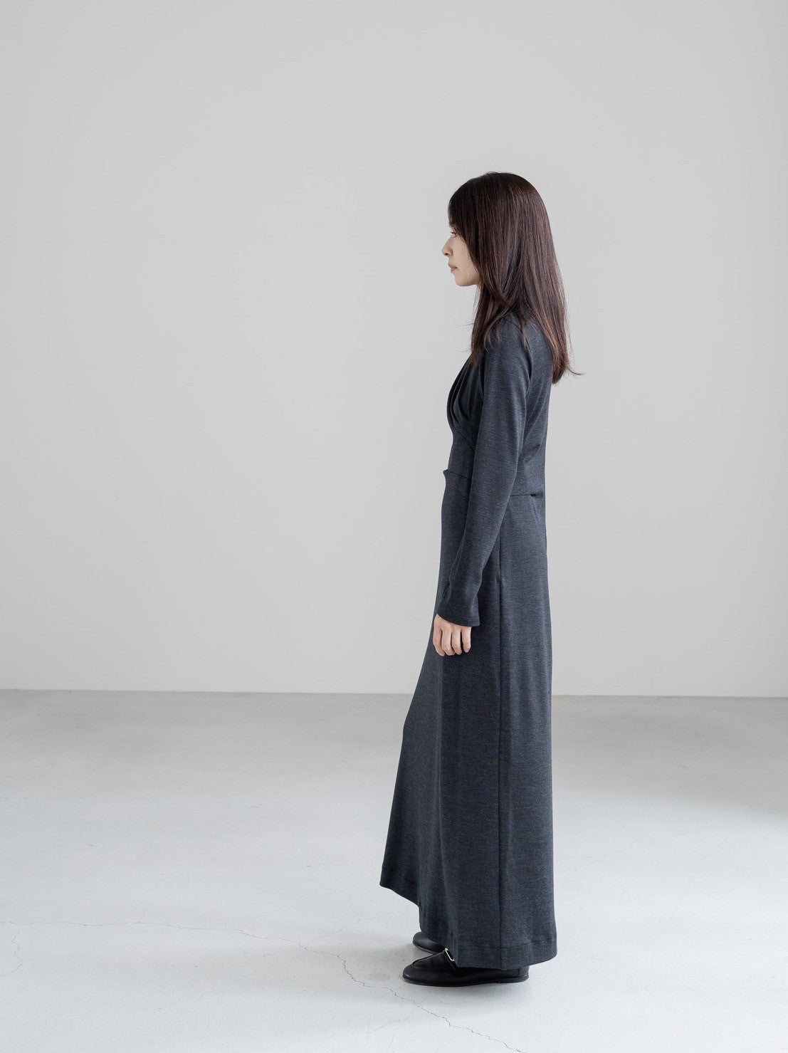 deres デレスrelax drape dress NAVY サイズF ORDER】 Christelle / relax drape dress – deres.online
