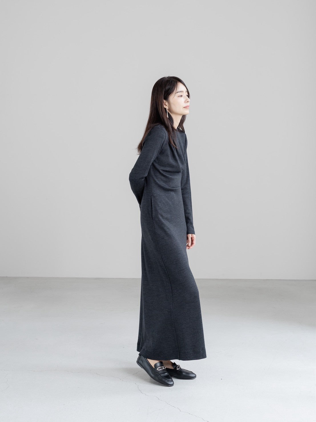 deres Christelle / relax drape dress新品 ORDER】 Christelle / relax drape dress – deres.online