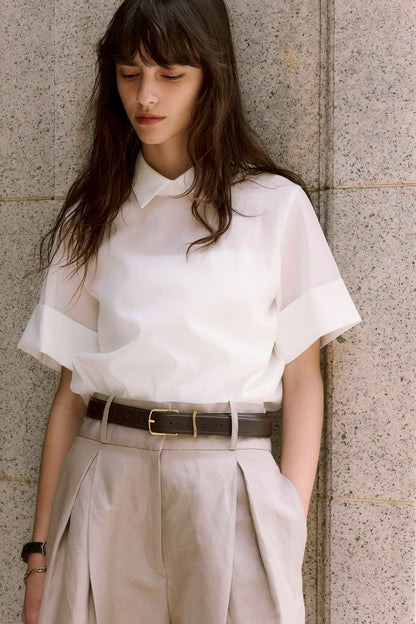 【PRE ORDER】Blanche / sheer frame shirt