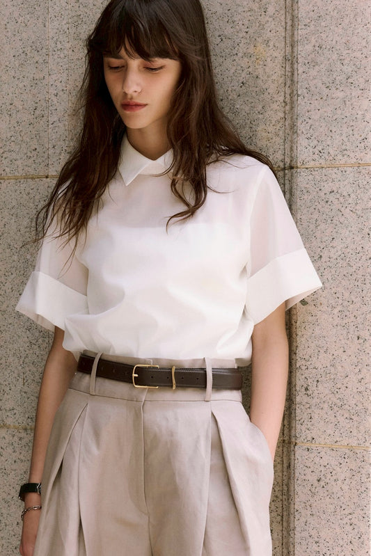 【PRE ORDER】Blanche / sheer frame shirt