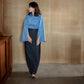 Mia / deres thomas mason 6way sleeve shirt  (STRIPE/ INDIGO / CLEAR BLUE)