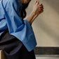 Mia / deres thomas mason 6way sleeve shirt  (STRIPE/ INDIGO / CLEAR BLUE)