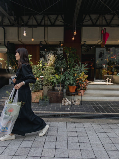 【予約販売】Greta / first step skirt （BLACK/OFF-WHITE)
