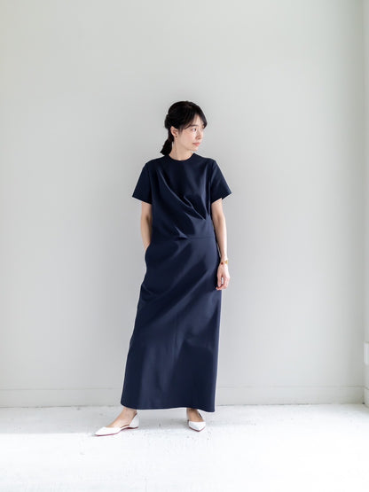 【予約販売】Fabiana / draping dress（perl/midnight/noir）