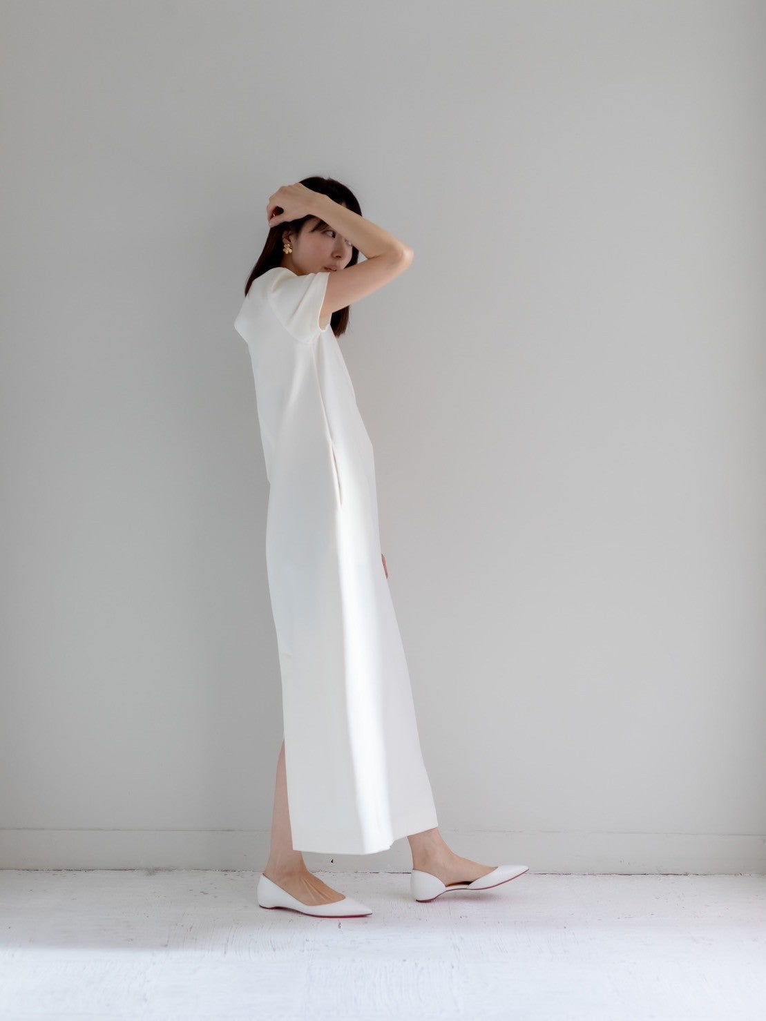 Fabiana / draping dress（perl/midnight/noir）