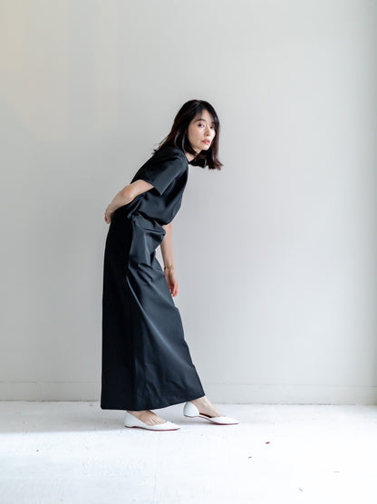 【予約販売】Fabiana / draping dress（perl/midnight/noir）
