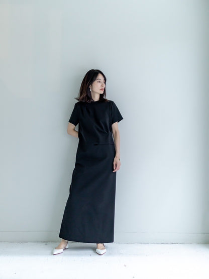 【予約販売】Fabiana / draping dress（perl/midnight/noir）