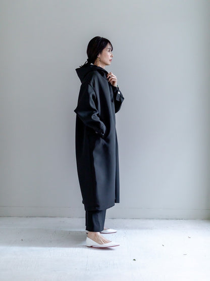 【予約販売】Irene / switch neck feather long coat（perl/midnight/noir）