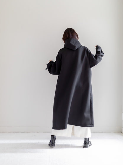 【予約販売】Irene / switch neck feather long coat（perl/midnight/noir）