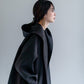 【予約販売】Irene / switch neck feather long coat（perl/midnight/noir）