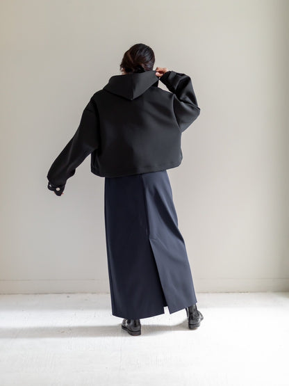 【予約販売】Violetta / switch neck feather short coat（perl/midnight/noir）