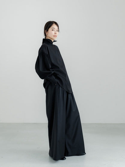 【ORDER】Dwight / sheer high neck dual blouse