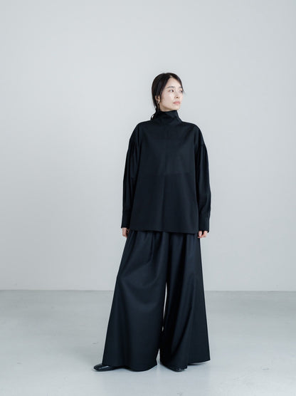 【ORDER】Dwight / sheer high neck dual blouse
