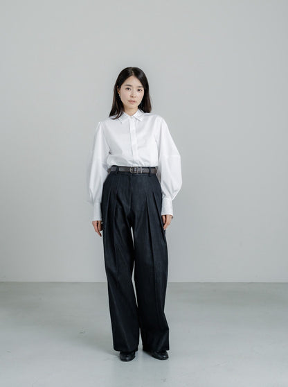 【ORDER】Lily / silk denim pants