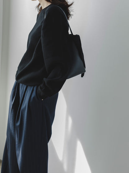 Kalyn/back line crew neck sweater