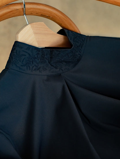 【予約販売】Valentina / blooming embroidery blouse (NAVY×NAVY / WHITE×SMORKY BLUE)