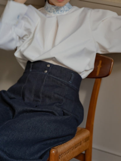 【予約販売】Simone / first denim skirt(INDIGO)