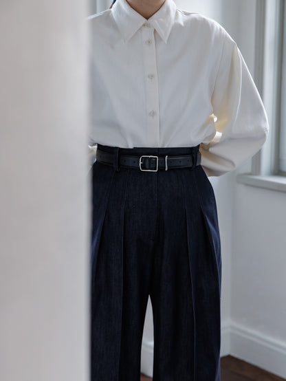 Lily/silk denim pants