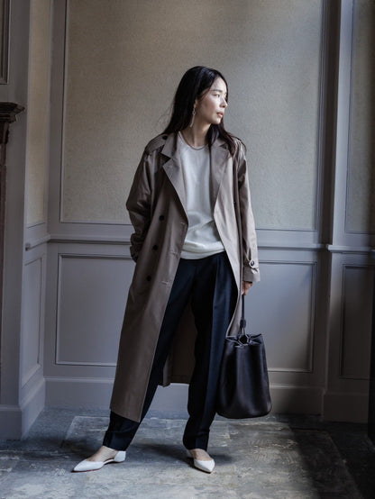 Winona/weightlessness silk trench coat