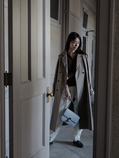Winona/weightlessness silk trench coat