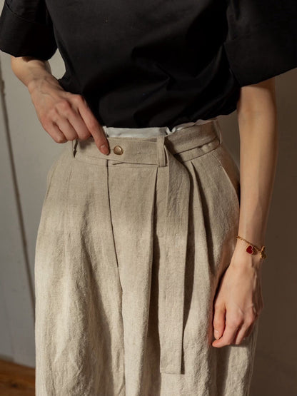 Sage / floating linen pants (sand/carbon/cloud)