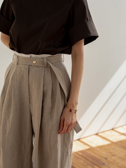 Sage / floating linen pants (sand/carbon/cloud)