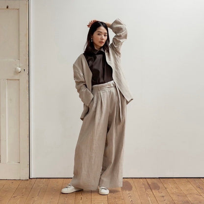 Sage / floating linen pants (sand/carbon/cloud)