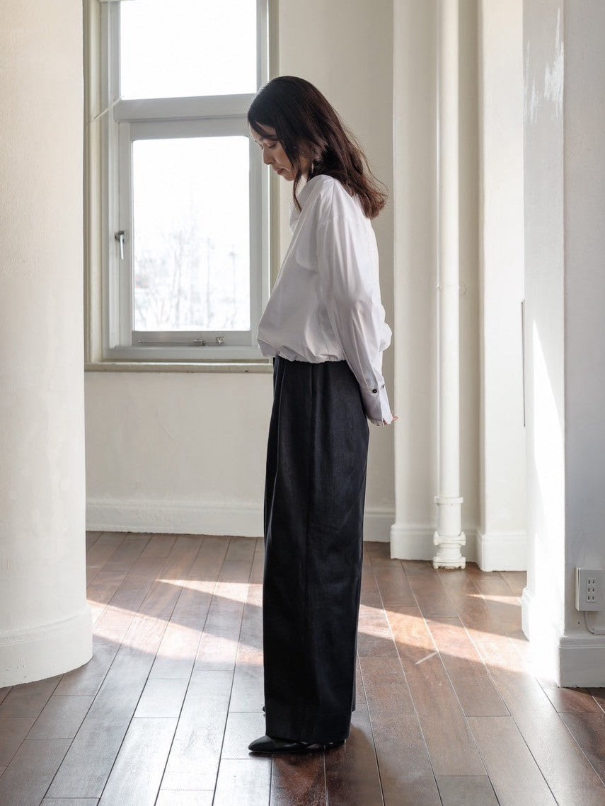 【ORDER】Lily / silk denim pants