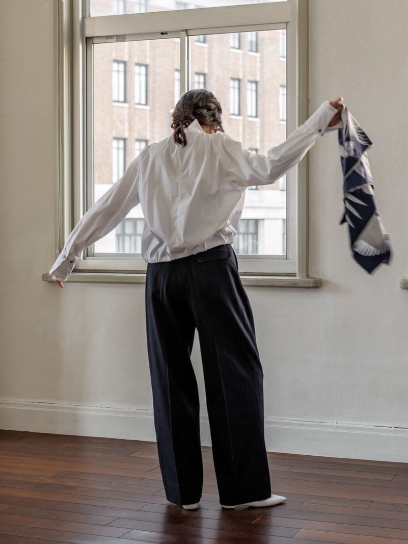 deres デレス　シルクデニム　サイズ1 インディゴ 裾上げ済 ORDER】Lily / silk denim pants – deres.online